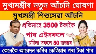 Assam Government New Scheme Launched Today//Chif Minister ChildSeva Scheme//Online Help Assam