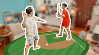 Family House Baseball Challenge | Sports for Kids | Xavi and Anna Sport Balls ⚾👨‍👩‍👧‍👦