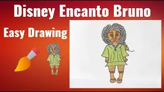 Disney Encanto Bruno 😄✍️ Easy Drawing | Step by Step | How to draw Cute Bruno Madrigal