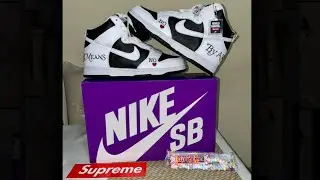 A quick look and unboxing of the Supreme x Nike SB Dunk High By Any Means 