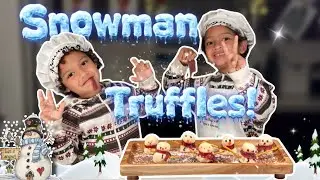 Snowman Truffles | Easy No-Bake Holiday Treat for Kids | Mini Chefs with Logan & Rowan