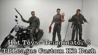Терминатор 2 TBLeague custom T800 разрывает плоть со своей руки - Hot Toys MMS117 / DX13