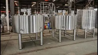 Interior details of a 1000L kombucha brewing tank