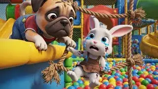Baby Puppy Becomes a Hero at the Playground | A Brave Rescue
