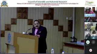 Release of CSIR Guidelines  on Ventilation & Stakeholder Connect on UV-Disinfection Technologies &hellip;