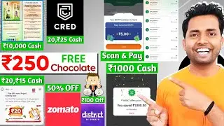 Scan & Pay ₹50+₹50 Cashback - ₹250 Free Chocolate - 100% Cashback Movie Ticket Book - Zomato 50% Off