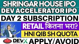 Shringar House of Mangalsutra IPO 💥 Day 2 Subscription Status | Dev Aromatics IPO 🔥