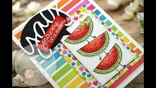 SSS Funny Food Take 5 | Watermelon Day | Copic Markers