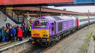 DB Cargo 67007 &lsquo;Platinum Jubilee&rsquo; departing York | LTV |
