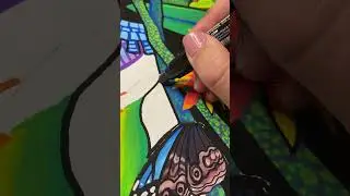 Rainbow Boa Snake Painting with Posca Markers #reptile #snake #art