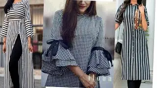 15 Black and White Kurtis Design for Daily use..