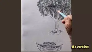 Gaon ki Sundar Pencil Drawing | Easy Village Scenery Sketch
