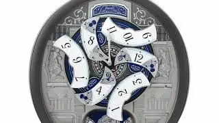Seiko Silver Marble Pattern Melodies In Motion Clock QXM366S