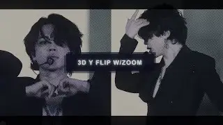 3D y flip with zoom transition | after effects tutorial - read pinned comment!
