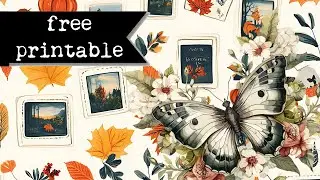 🎁🍁Как получить бесплатные осенние цифровые бумаги для поделок | Friday Freebie Free Printable