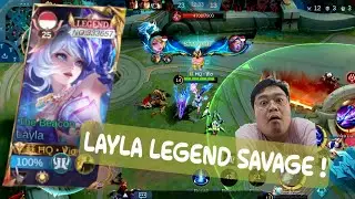 LAYLA PAKAI SKIN LEGEND LANGSUNG SAVAGE !! IXIA GA BERKUTIK !! MUSUH KETAR KETIR !!