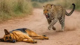 Ce l&eacute;opard s'en est pris au mauvais chien