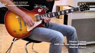 Gibson Custom 1959 Les Paul Reissue Gloss Washed Cherry test video