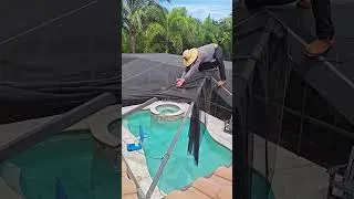 Enclosure screen repair by www.pool-screen-repairs.net #screening #enclosures #lanai #superscreen