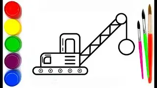 how to draw a bulldozer step by step easy | как нарисовать бульдозер пошагово и легко