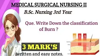 Classification of Burn ! Medical Surgical Nursing ll ! B.Sc.& GNM ! MPMSU #explorepage #education 