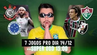 PALPITES E APOSTAS DE FUTEBOL PARA HOJE 14 12 2025 + BILHETE PRONTO (DOMINGO)