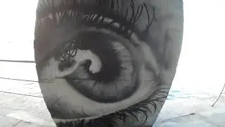 Realistic eye. Graffiti
