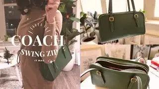 NEW COACH IT Bag Swing Zip Review ✨💚 | asmr bag review | city girl living alone vlog