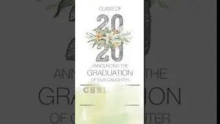 LILLIES GRADUATION INVITATION/ANNOUNCEMENT - digital video inviatation
