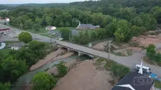 08-22-2021 Waverly, TN - Flash Floods- Continuous Drone Flight along creek shows widespread destruct
