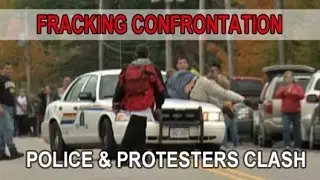 Police and Protesters Clash in Fracking Confrontation - Rexton, Canada