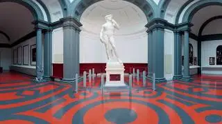 Statue of David. Florence. Acedemy Gallery. video 360