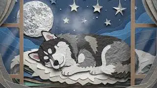 Siberian Husky’s Arctic Lullaby 🐺 Soothing Sleep Song for Kids | Relaxing Bedtime Music