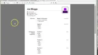 Nice-looking HTML Resume, No Coding Required! For Windows and Mac (3 of 3)