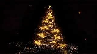 Free Golden Christmas Tree | 4K Animation (19s Cinematic Background) Free Download