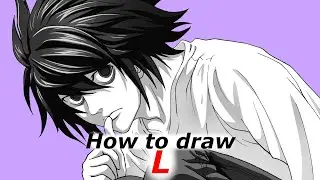 Как нарисовать L | Тетрадь смерти | Пошаговое руководство
