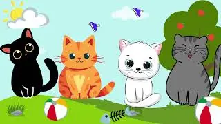 The Cats of Many Colors | A Symphony of Shades and Stripes #kidssong #kidsvideo #kidslearning #cat