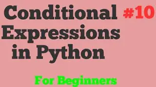 Conditional Expressions in Python For Beginners #10
