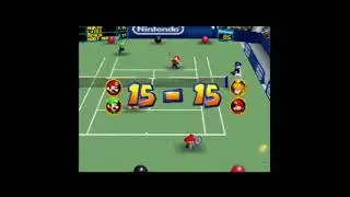 Playing Mario Tennis   on my Grandmother Nintendo 64.