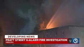 Crews battle massive fire on Pratt Street