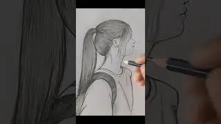 Short Draw a girl - EamIN Cambodia painting #shorts #drawing #youtubeshorts