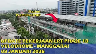 Update Progress Pekerjaan LRT Fase 1B Velodrome - Manggarai 08/01/2026 #lrtjakarta #lrt #pembangunan