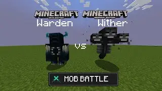 Minecraft mob battle: Warden vs Wither Java & Bedrock Edition