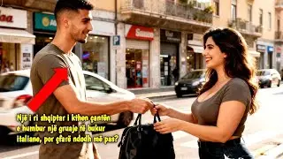 Një i ri shqiptar i kthen çantën e humbur një gruaje të bukur italiane, por çfarë ndodh më pas?