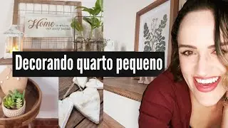 Decorando meu quarto pequeno com estilo e sem gastar muito/ tudo na base do DIY/ bedroom makeover