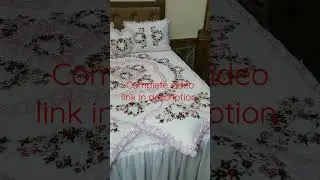latest Spring pattern مڑوڑی کام ہاتھ سے  #springwork #shorts #bedsheet #embroidery #bridal