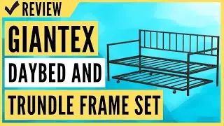 Giantex Twin Size Daybed and Trundle Frame Set