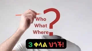 ጥያቄዎችን ወደ ኋላ መመለስ አቁም!  [Wh-Words]  English in Amharic ለጀማሪዎች  (እንግሊዝኛ ለመማር)