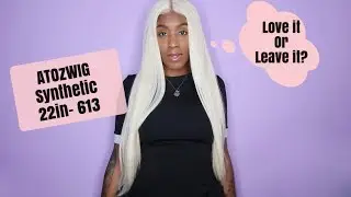 AFFORDABLE STRAIGHT BLONDE 613 SYNTHETIC 22IN LACE FRONT WIG | ft. ATOZWIG