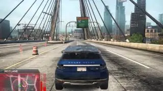 NFS Most Wanted 2 Range Rover Evoque police chasing